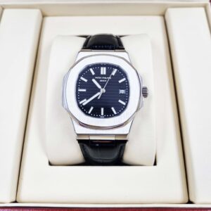 Patek Philippe Nautilus Black leather