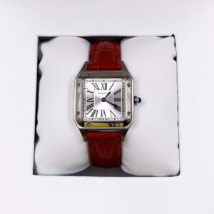 CARTIER SANTOS-DUMONT / Petit modèle bordeaux