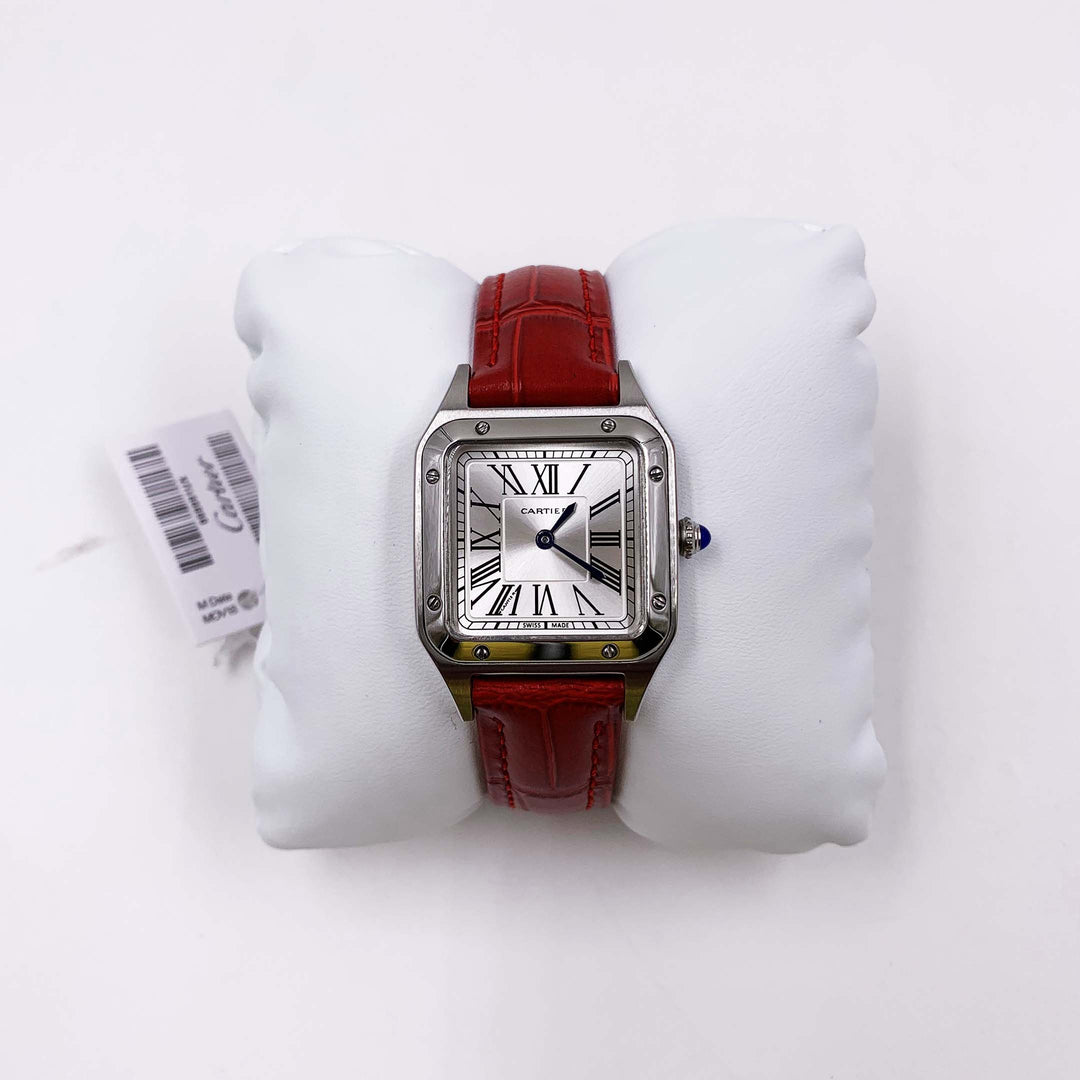 CARTIER SANTOS-DUMONT / Petit modèle bordeaux - Image 5