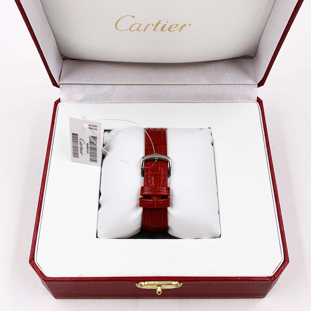 CARTIER SANTOS-DUMONT / Petit modèle bordeaux - Image 6