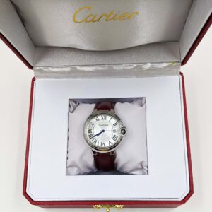 Cartier Ballon Bleu Cuir bordeau 36mm