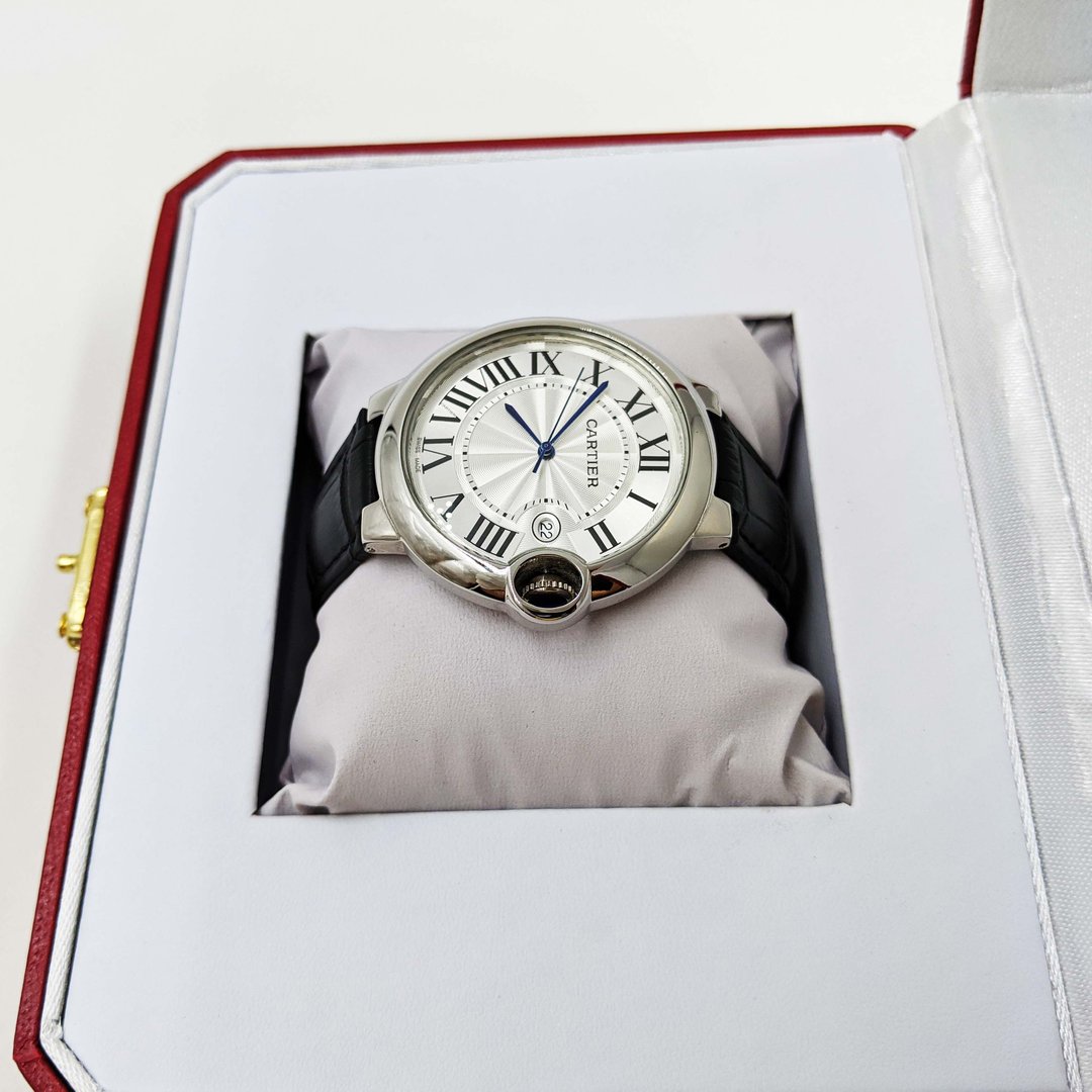 Cartier Ballon Bleu Cuir Noir 41mm - Image 3