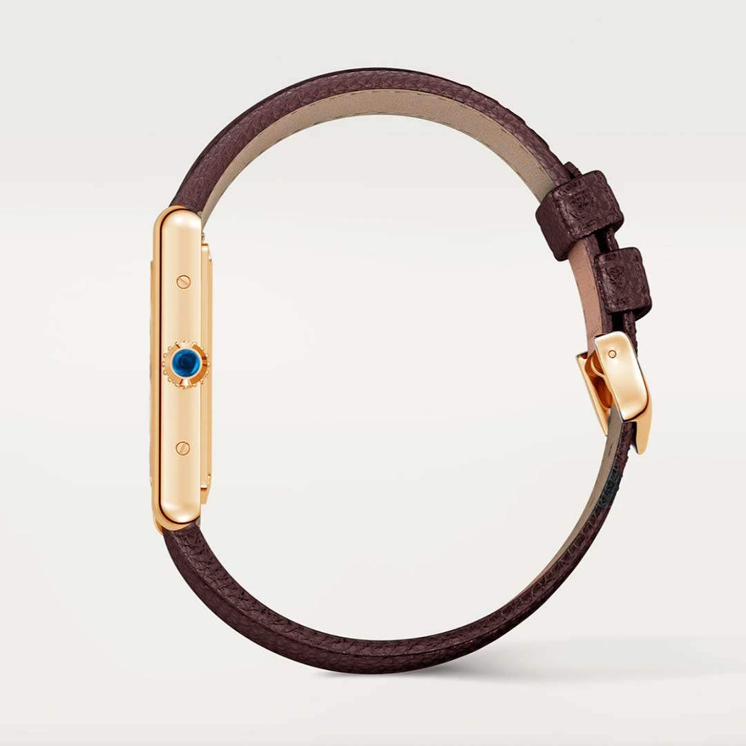 Catier Tank Cuir Marron Gold rose - Image 2