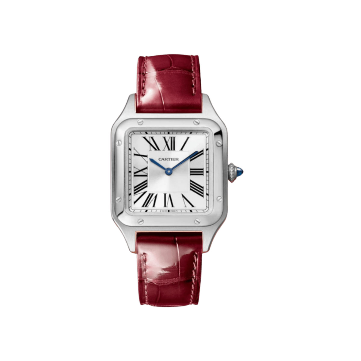 CARTIER SANTOS-DUMONT / Petit modèle bordeaux