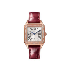 CARTIER SANTOS-DUMONT / Petit modèle Bordeaux  sertie